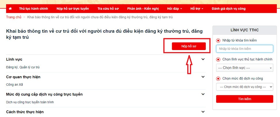 Chi tiết cách đăng ký tạm trú online