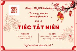 Tải mẫu thiệp mời tất niên công ty, mẫu thiệp mời dự tiệc...